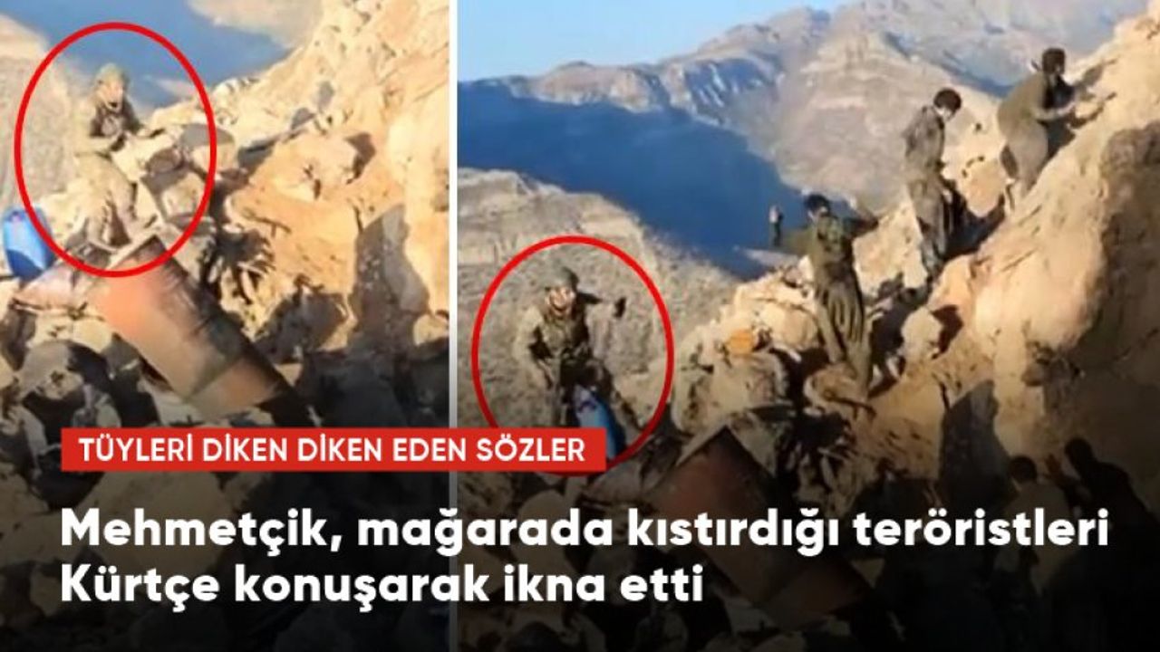Tüyleri diken diken eden sözler! Mehmetçik, mağarada kıstırdığı teröristleri Kürtçe konuşarak ikna etti